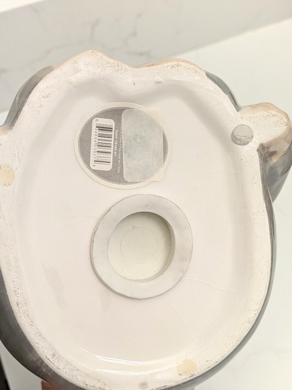 Ceramic Gray Sloth Coin Bank - Picture 2 of 2
